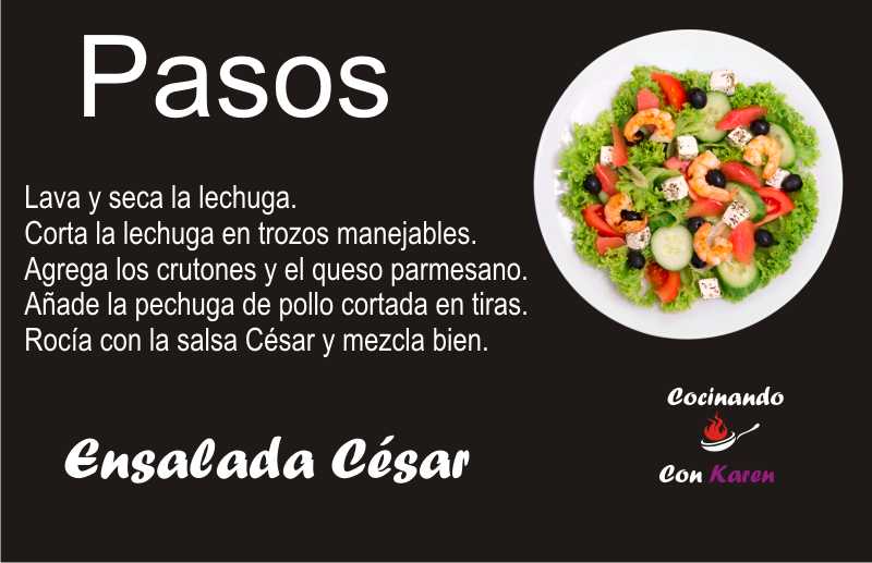 pasos para la ensalada cersar