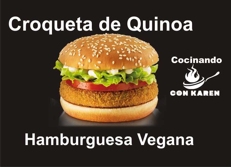 Hamburguesa Vegana con croqueta de quinoa