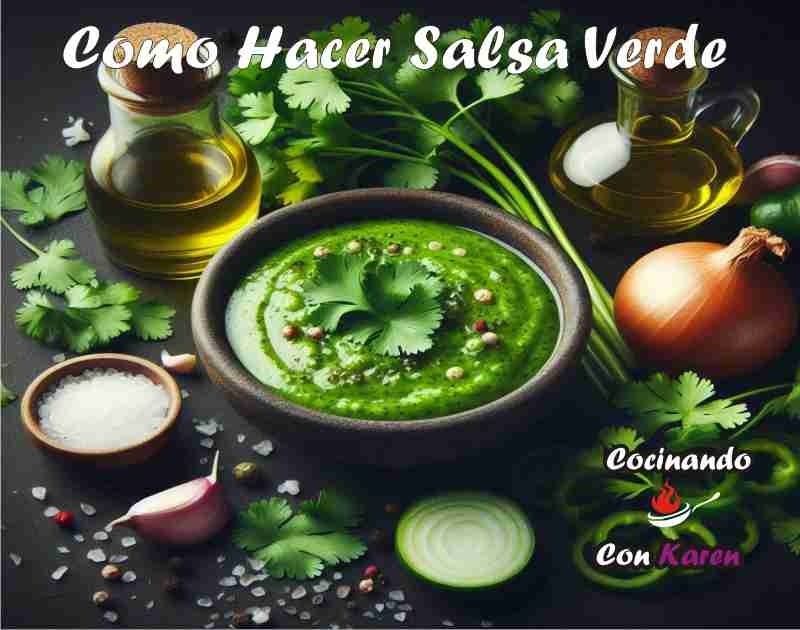 Cómo preparar salsa verde cruda