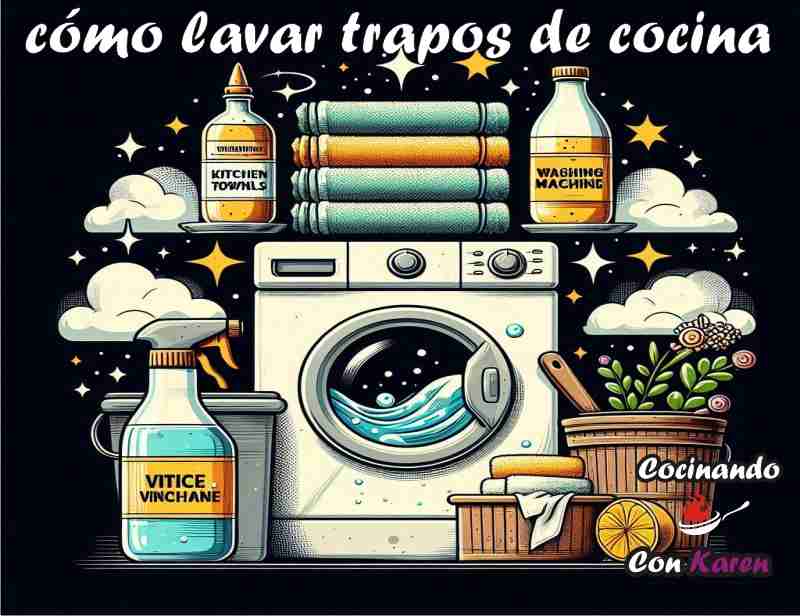 cómo lavar trapos de cocina