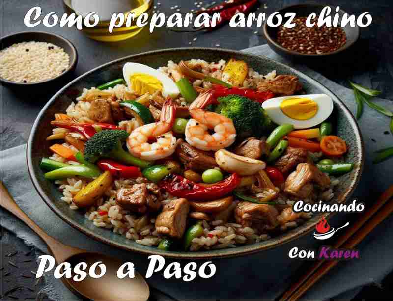 Cómo preparar arroz chino con camarones